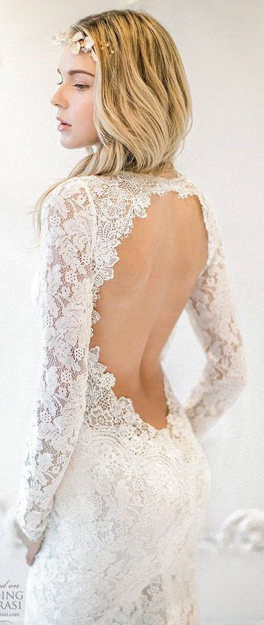 Свадебные кружевные платья с открытой спиной. Winnie Couture Wedding Dresses 2020